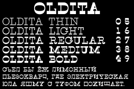 Beispiel einer Oldita-Schriftart